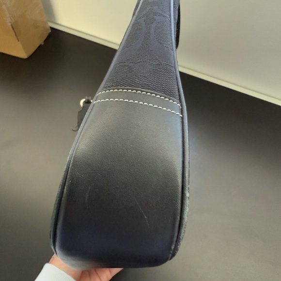 Vintage Coach Black Hampton Shoulder Bag y2k - Picture 10 of 13